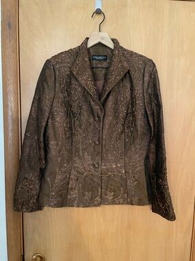 Vintage Carmen Marc Valvo Beaded Exquisite Fancy Jacket Size M